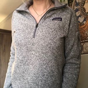 Women’s grey patagonia quarter zip sweater